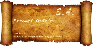 Strompf Azár névjegykártya